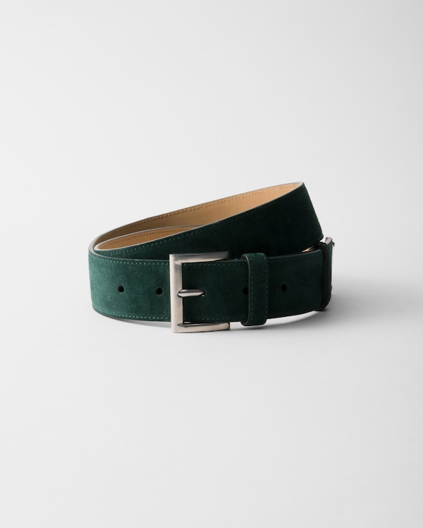 Black Saffiano leather belt | PRADA