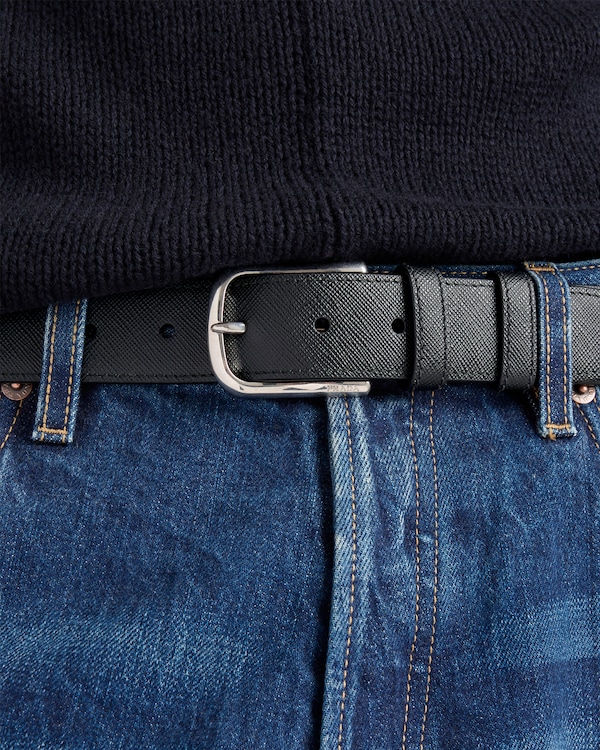 Saffiano leather belt Saffiano leather belt