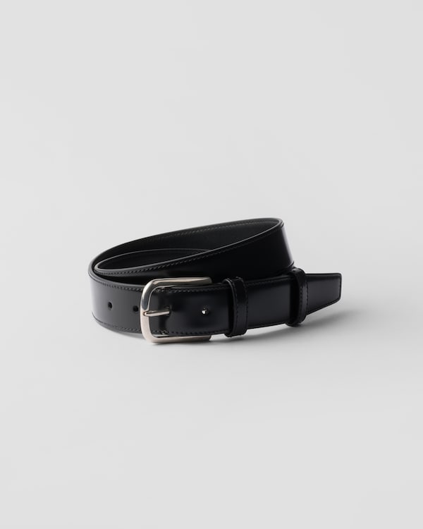PRADA ブラックレザーベルト