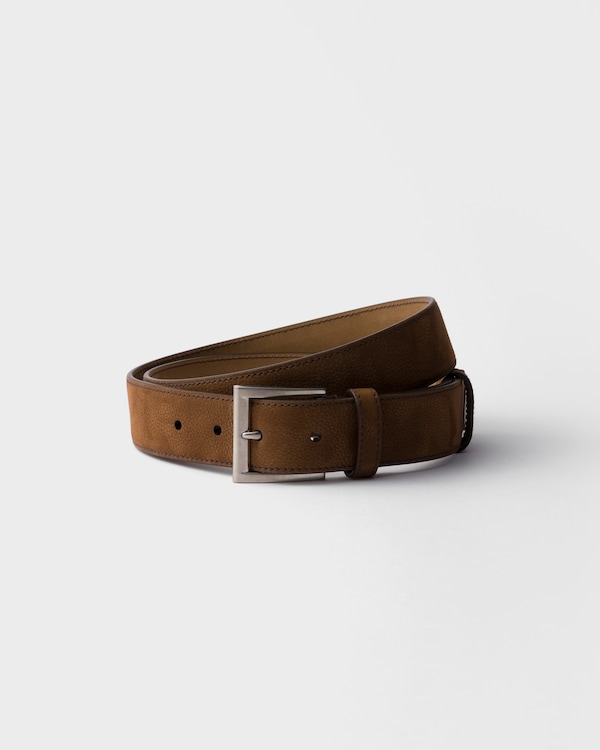 Nubuck leather belt - Cocoa Brown Nubuck leather belt - Cocoa Brown