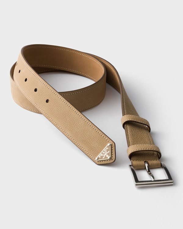 Nubuck leather belt - Desert Beige Nubuck leather belt - Desert Beige