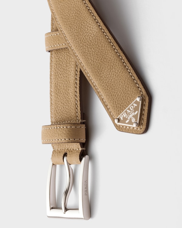 Nubuck leather belt - Desert Beige Nubuck leather belt - Desert Beige