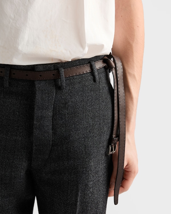 Antiqued leather belt - Coffee Antiqued leather belt - Coffee