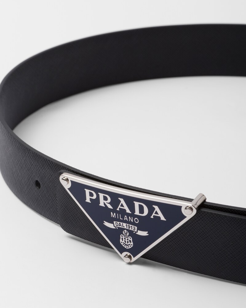 Bluette Enameled Metal Belt Buckle PRADA
