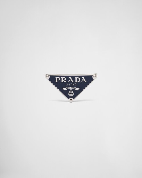 Bluette Enameled metal belt buckle | Prada Bluette Enameled metal belt buckle | Prada