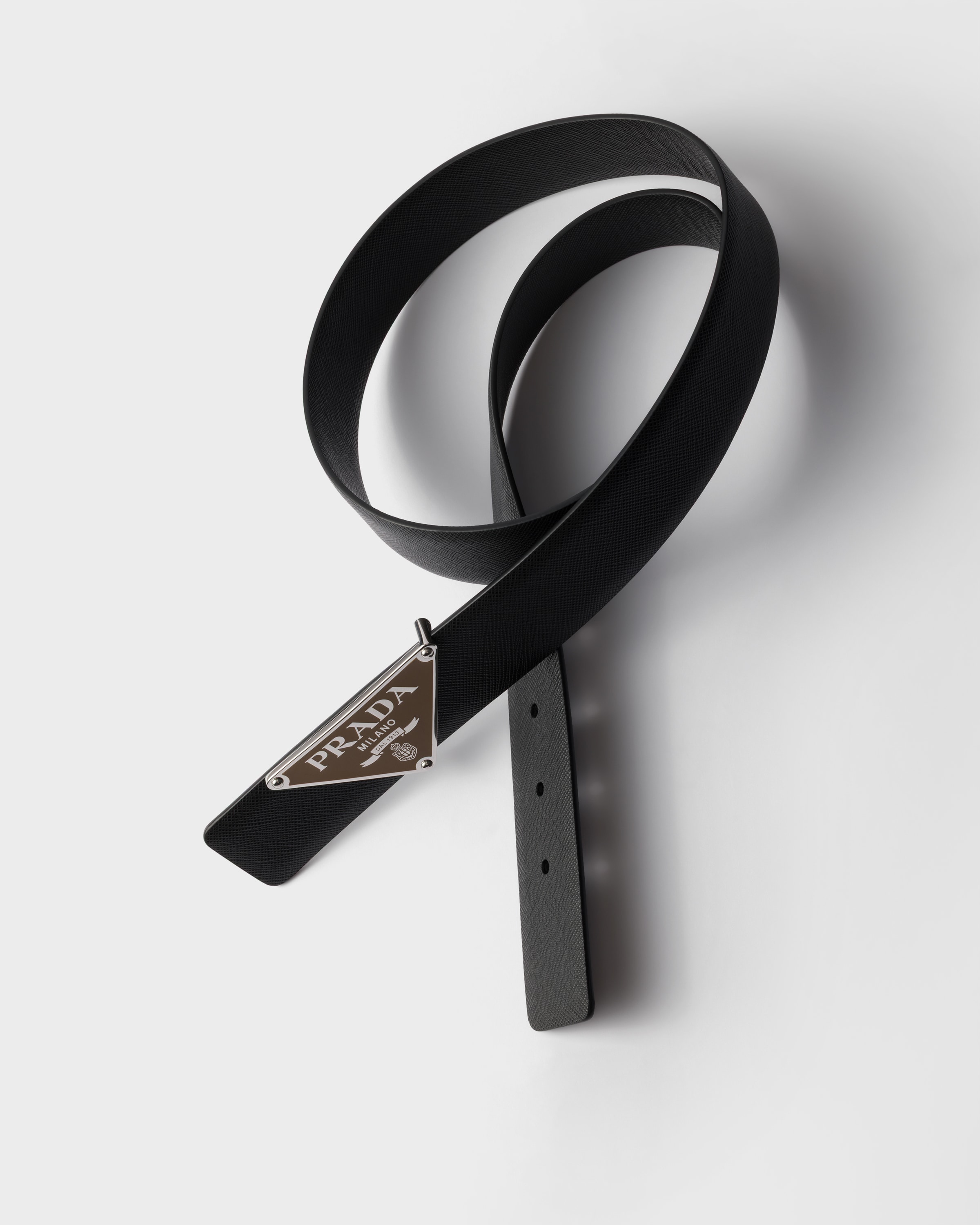 Prada Enameled-metal Belt Buckle In Caramel