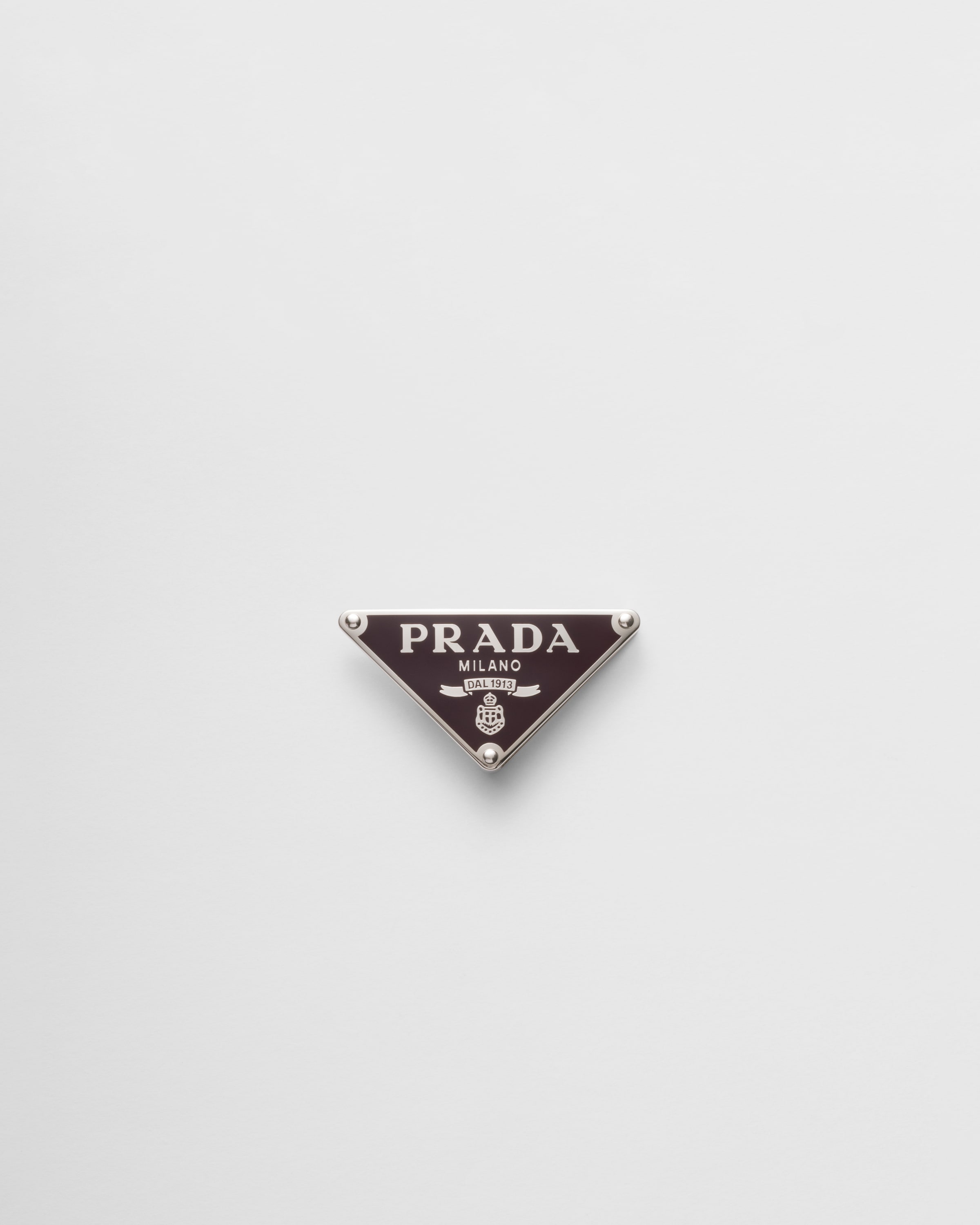 Prada Enameled-metal Belt Buckle In Granat
