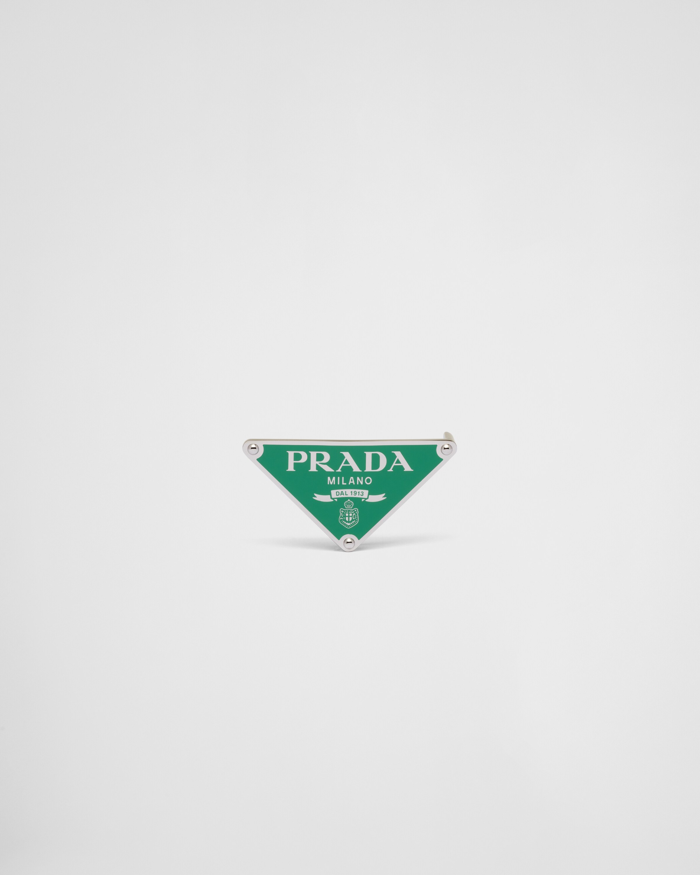 Prada Gürtelschliesse Aus Emailliertem Metall In Mango
