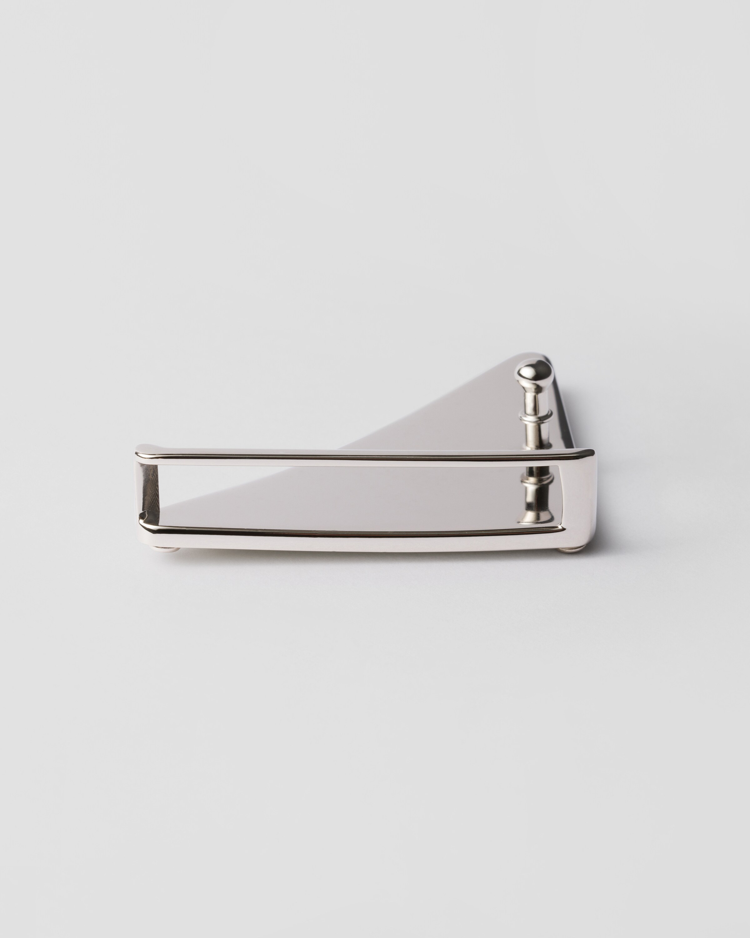 Prada Enameled-metal Belt Buckle In Chalk White