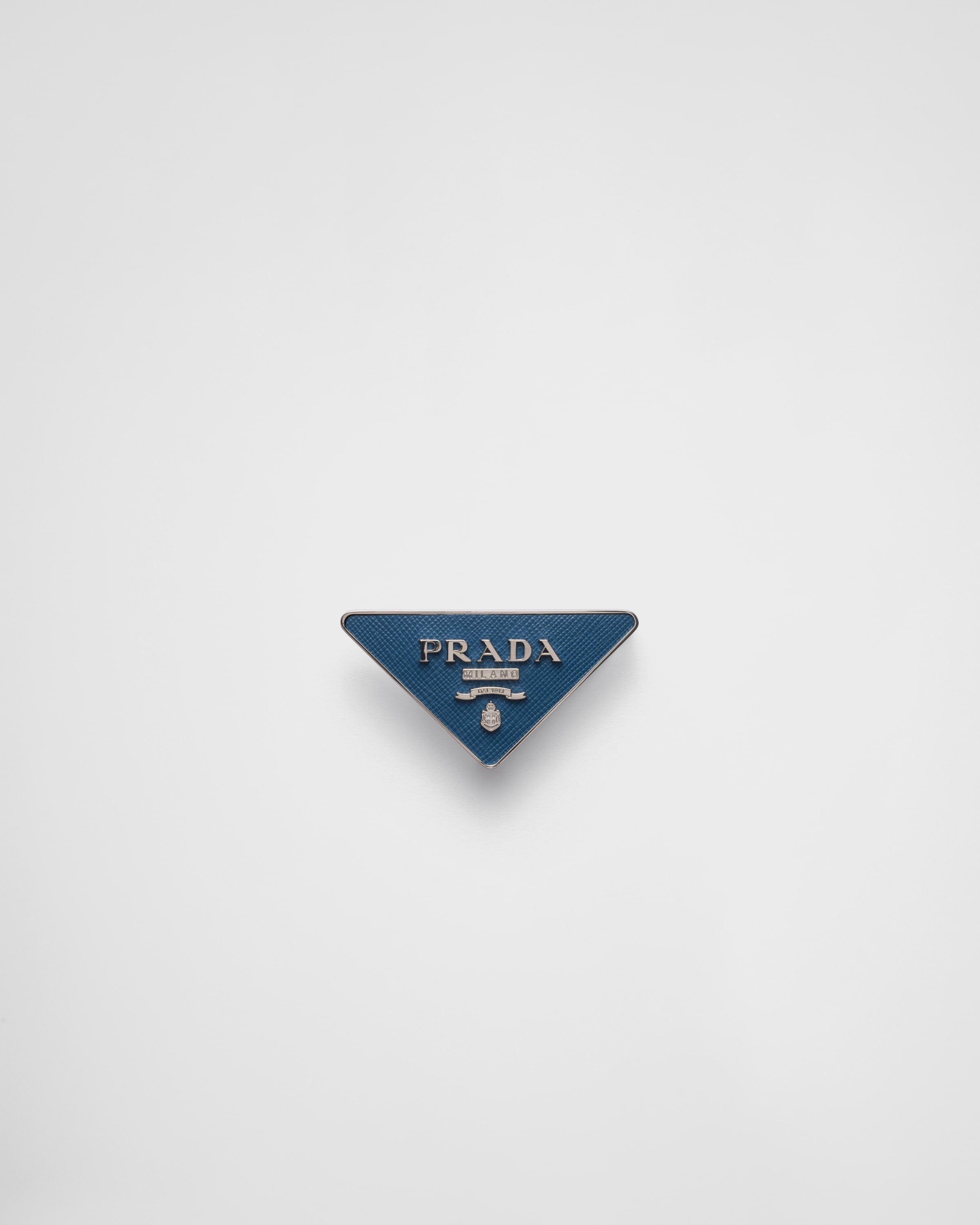 Prada Cross-pattern Belt Buckle In Aviator Blue