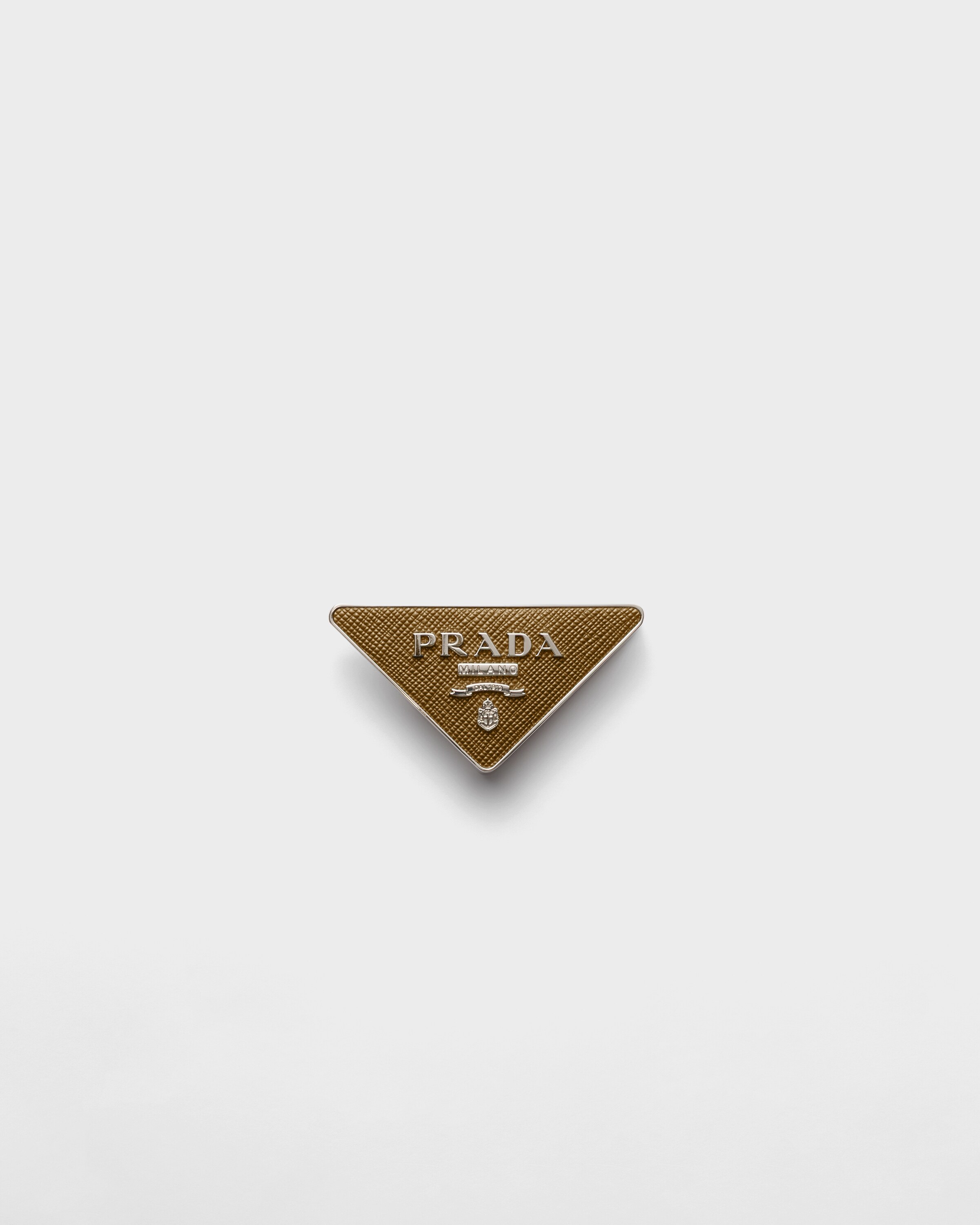 Prada Saffiano Belt Buckle In Caramel