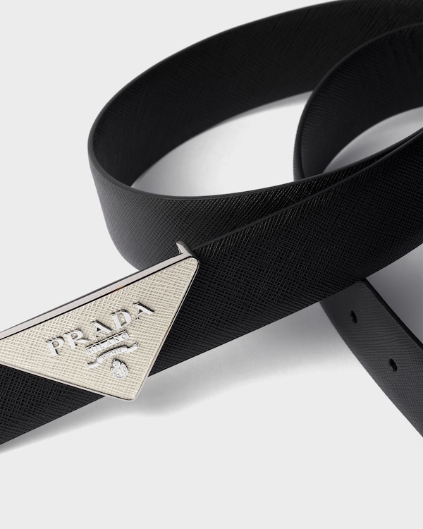 Saffiano belt buckle - Chalk White Saffiano belt buckle - Chalk White