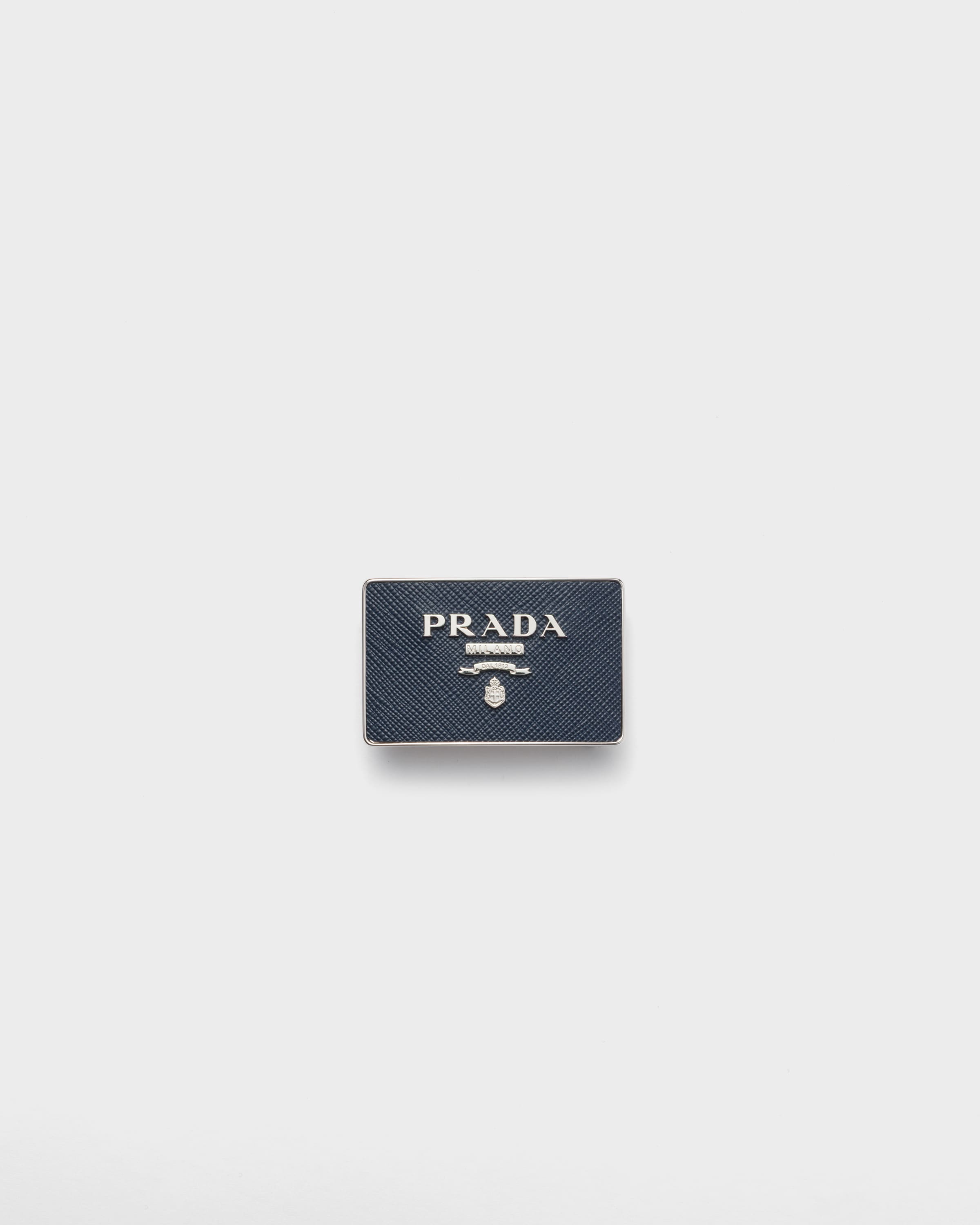 Prada Metal Belt Buckle In Baltic Blue