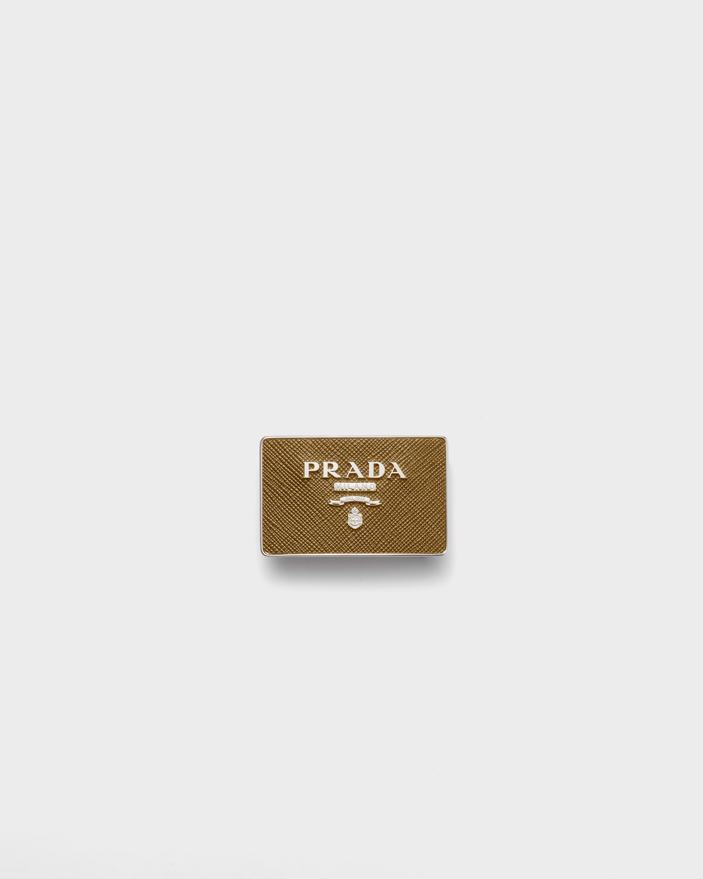Prada Metal Belt Buckle In Caramel