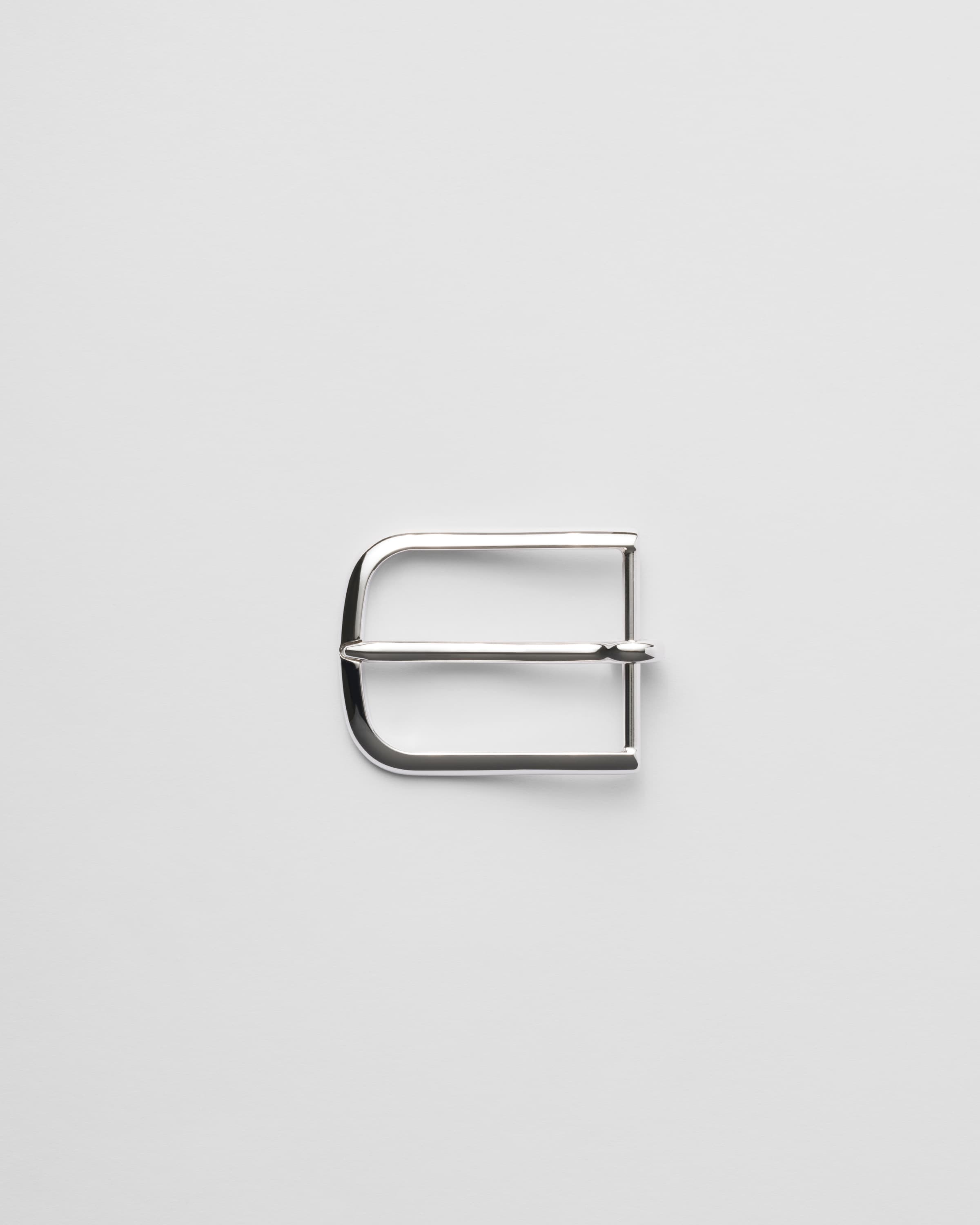 Prada Hebilla De Metal Para Cinturón, Hombre, Plata