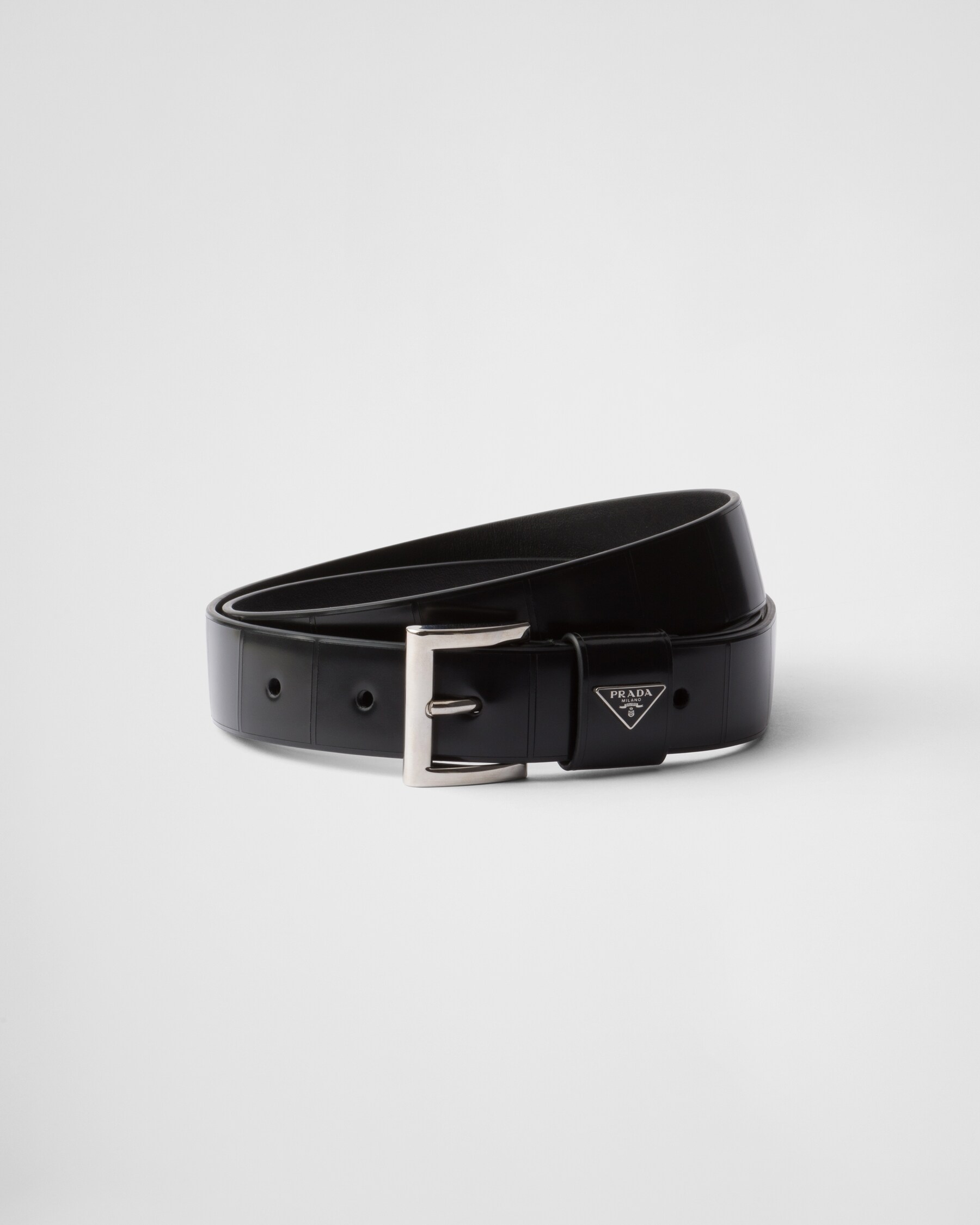 Prada Beige Leather Logo Wide Waist Women Square Buckle Belt main image 1