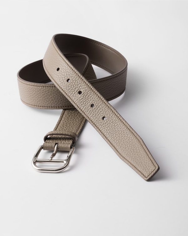 Leather belt - Bamboo Gray Leather belt - Bamboo Gray
