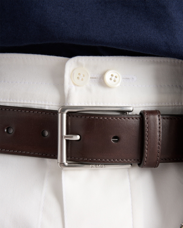 Antiqued leather belt - Ebony Antiqued leather belt - Ebony