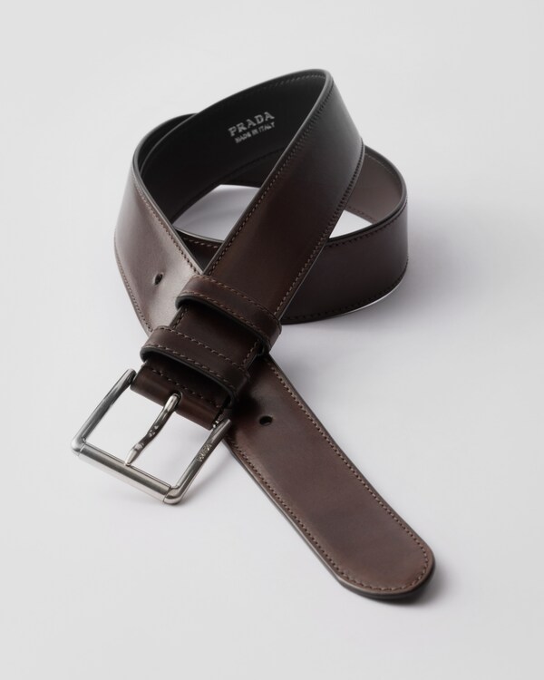 Antiqued leather belt - Ebony Antiqued leather belt - Ebony