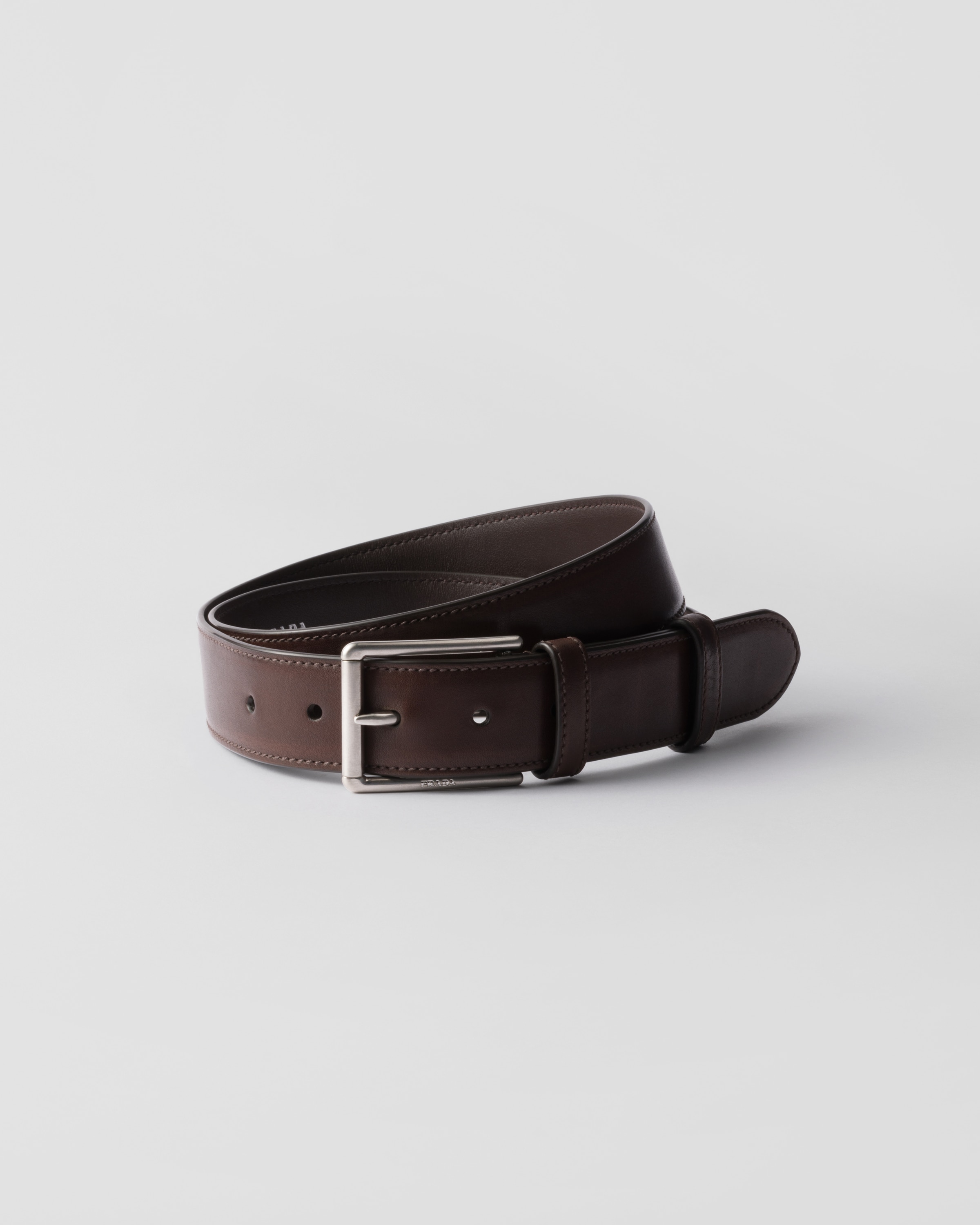 Prada Antiqued Leather Belt