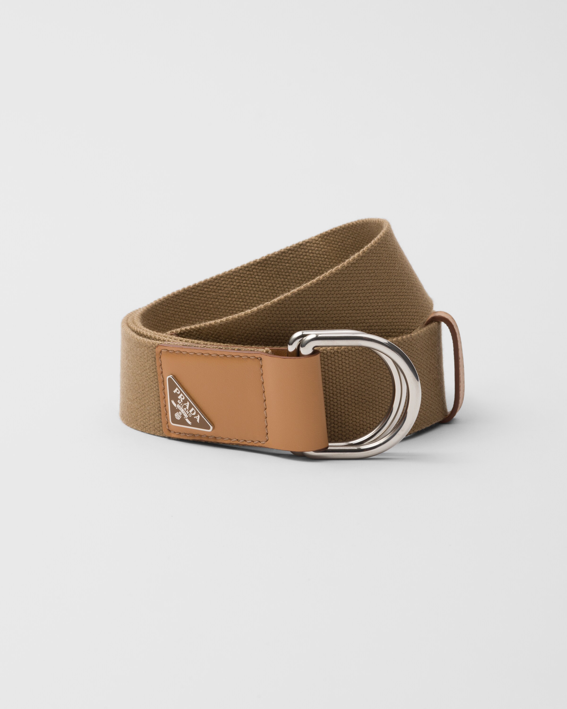 Prada Cotton Belt, Man, Desert Beige, Size 85