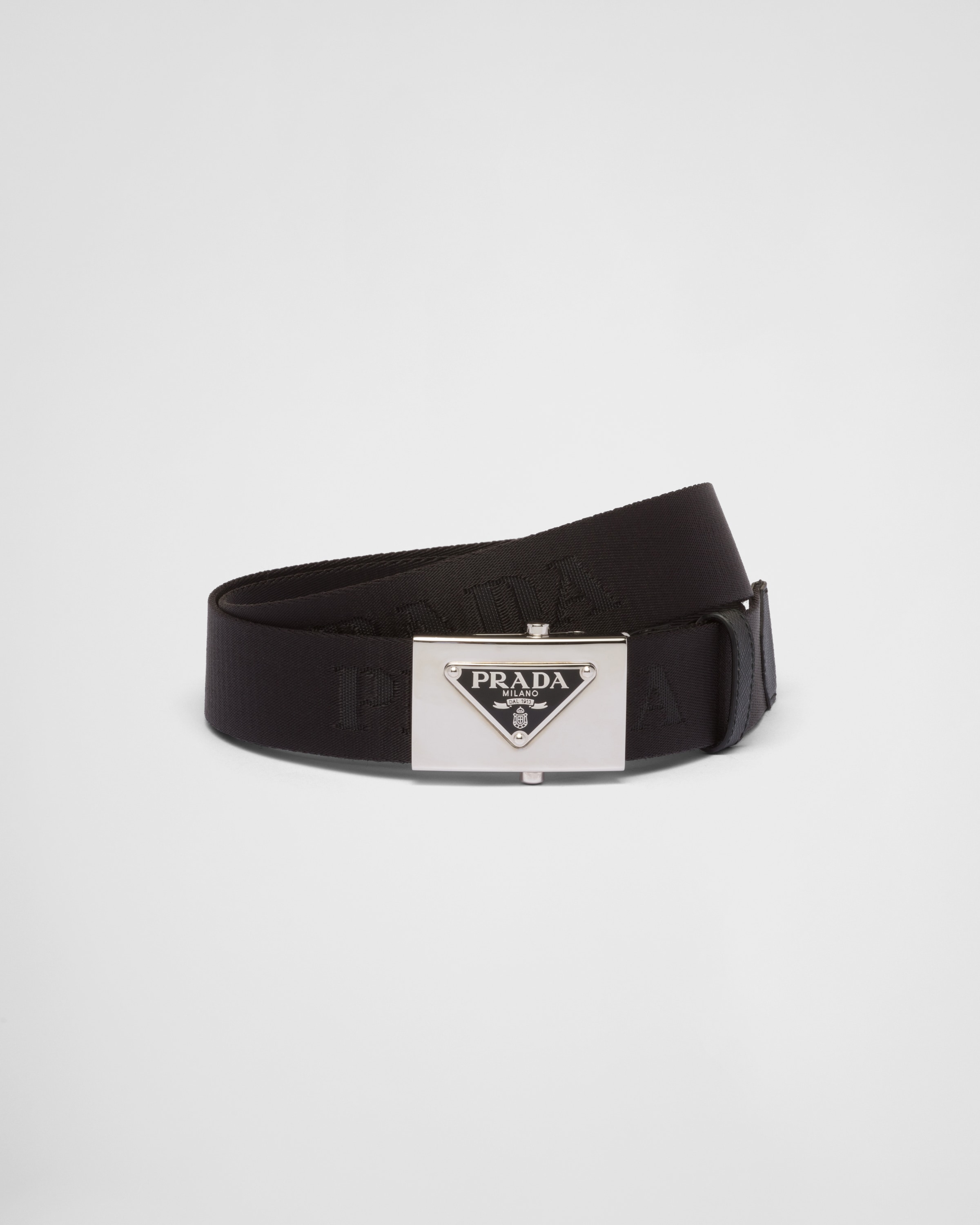 Prada mens belt sale best sale
