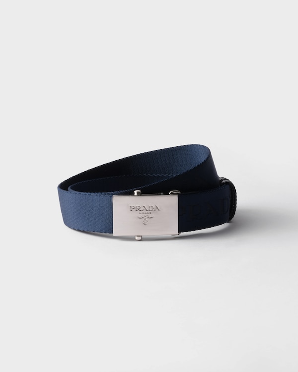 高質で安価 Black/Baltic Blue PRADA | Belt Reversible Leather Saffiano 小物