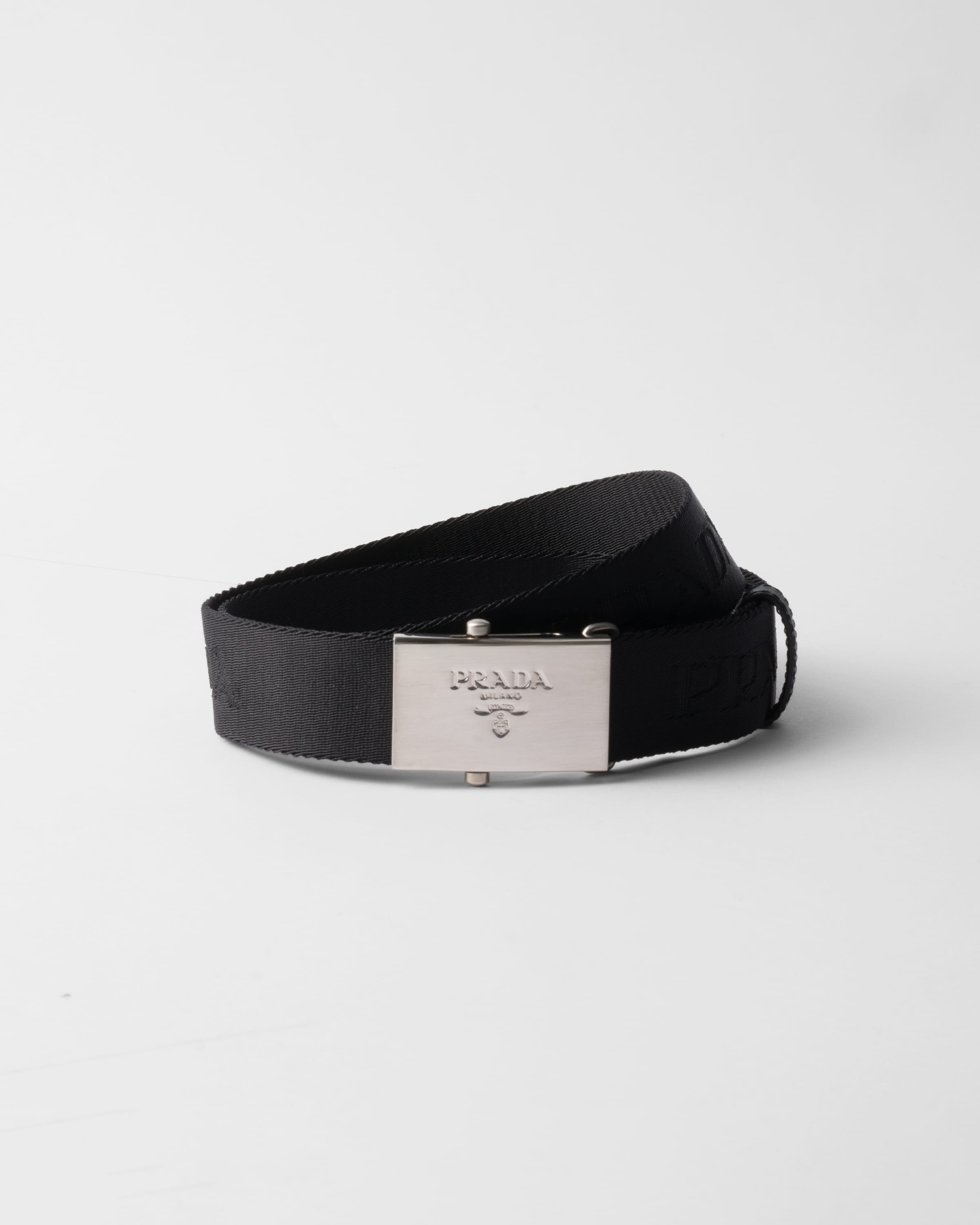 Prada Ceinture En Ruban De Coton, Homme, Noir, Taille 90