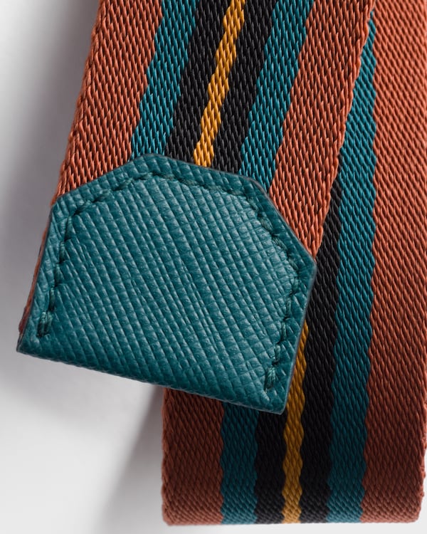 Woven nylon belt - Rust/Black Woven nylon belt - Rust/Black