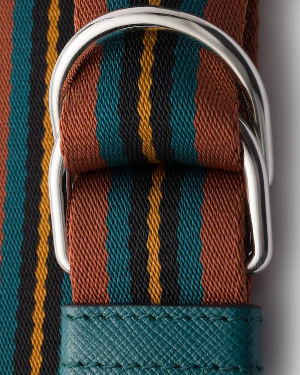 Woven nylon belt - Rust/Black Woven nylon belt - Rust/Black