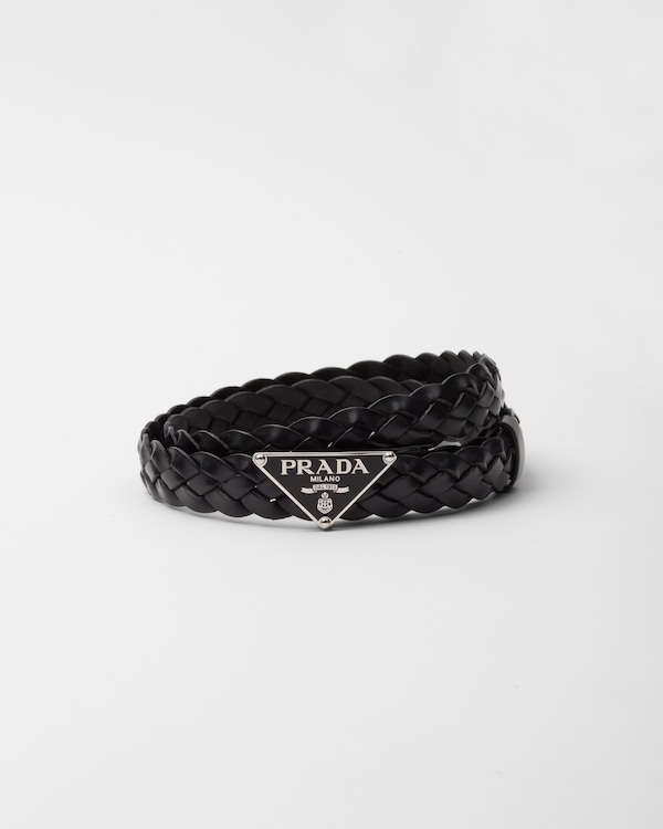 ブラック ウールxカシミヤx Re-Nylon ネックウォーマー | PRADA