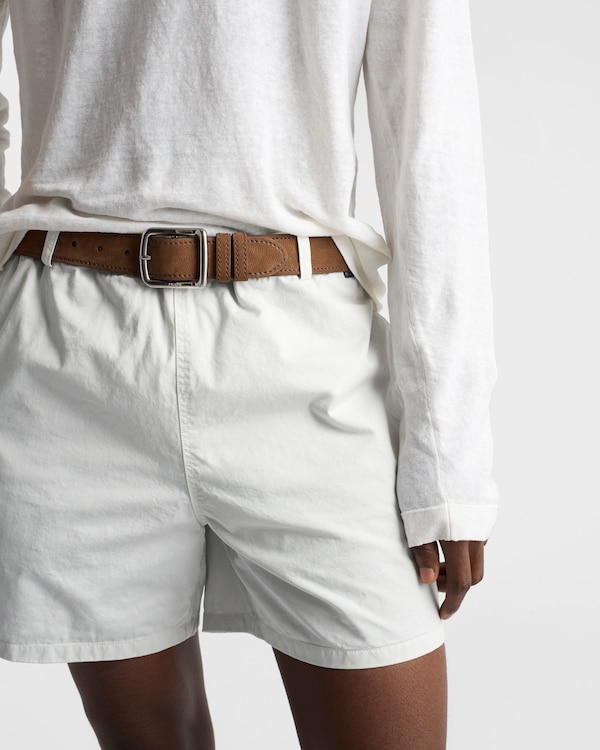 ヌバックレザーベルト - ココアブラウン ヌバックレザーベルト - ココアブラウン