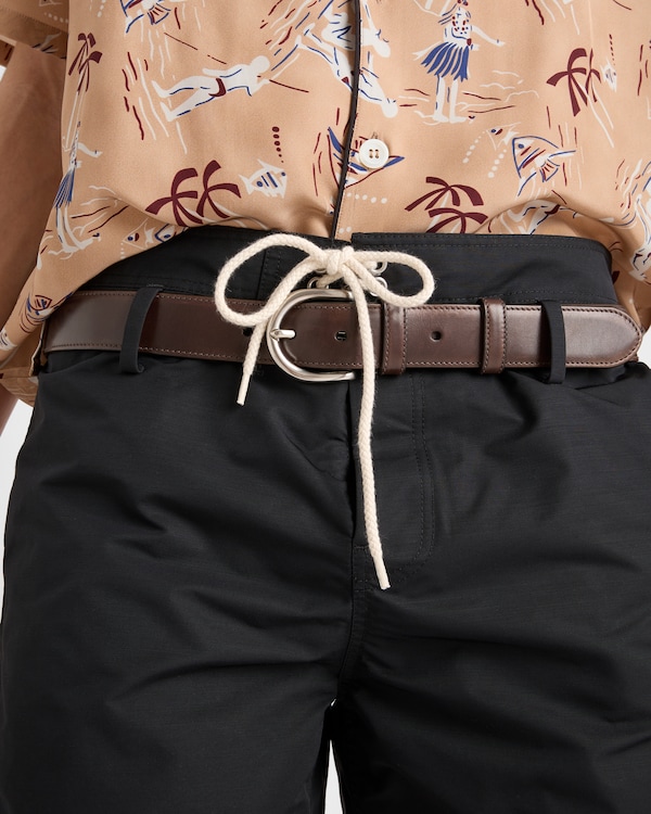 Ceinture en cuir vieilli - Ebène Ceinture en cuir vieilli - Ebène
