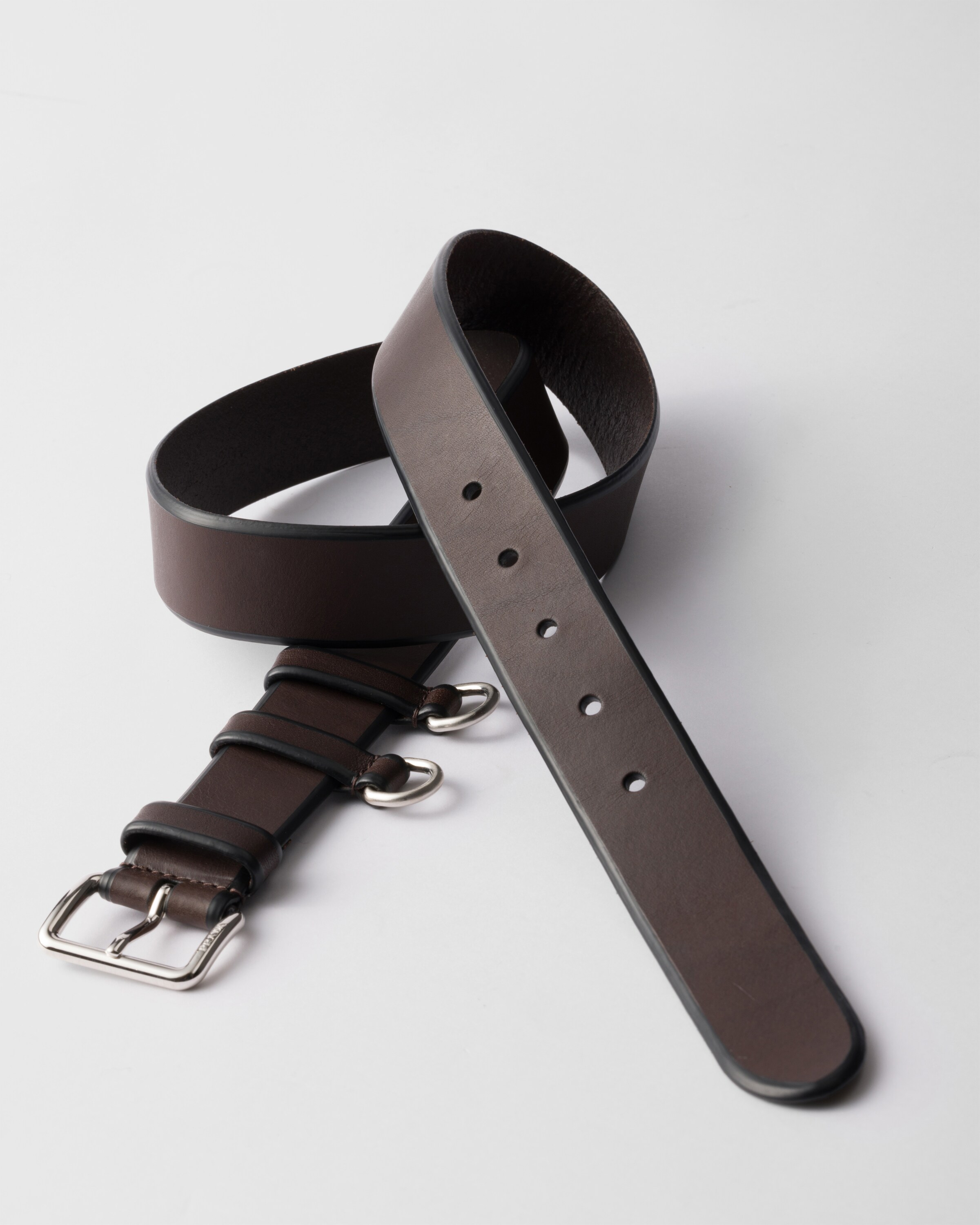 Prada Antiqued Leather Belt