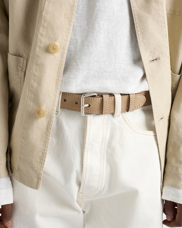 Nubuck leather belt - Desert Beige Nubuck leather belt - Desert Beige