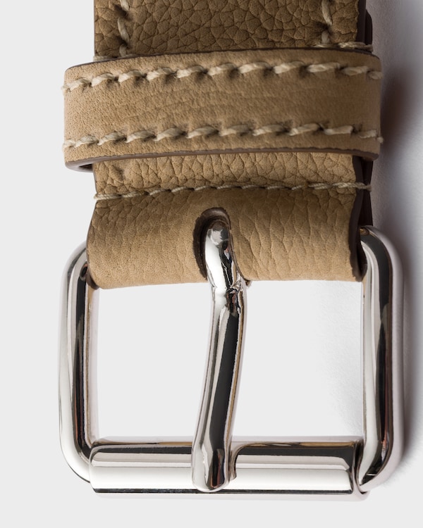 Nubuck leather belt - Desert Beige Nubuck leather belt - Desert Beige