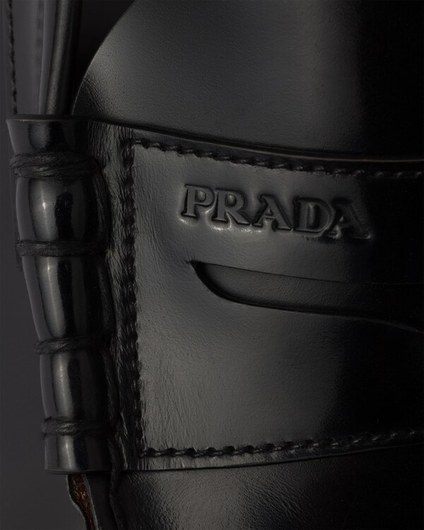 Brushed leather loafers - Black Brushed leather loafers - Black