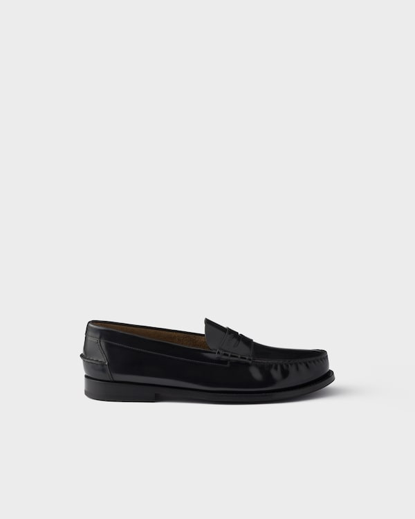 Brushed leather loafers - Black Brushed leather loafers - Black