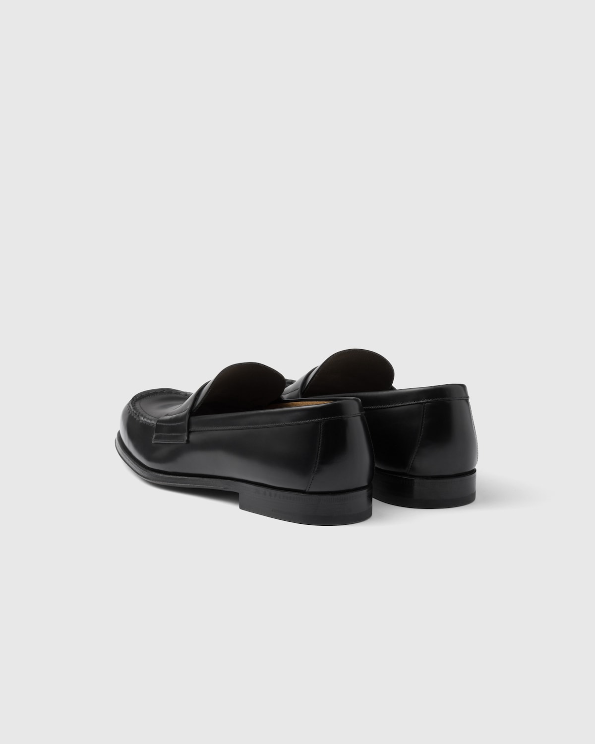 Black Brushed Leather Loafers main image 1