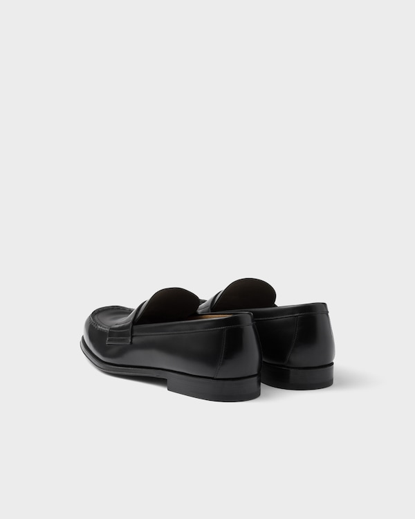 Brushed leather loafers - Black Brushed leather loafers - Black