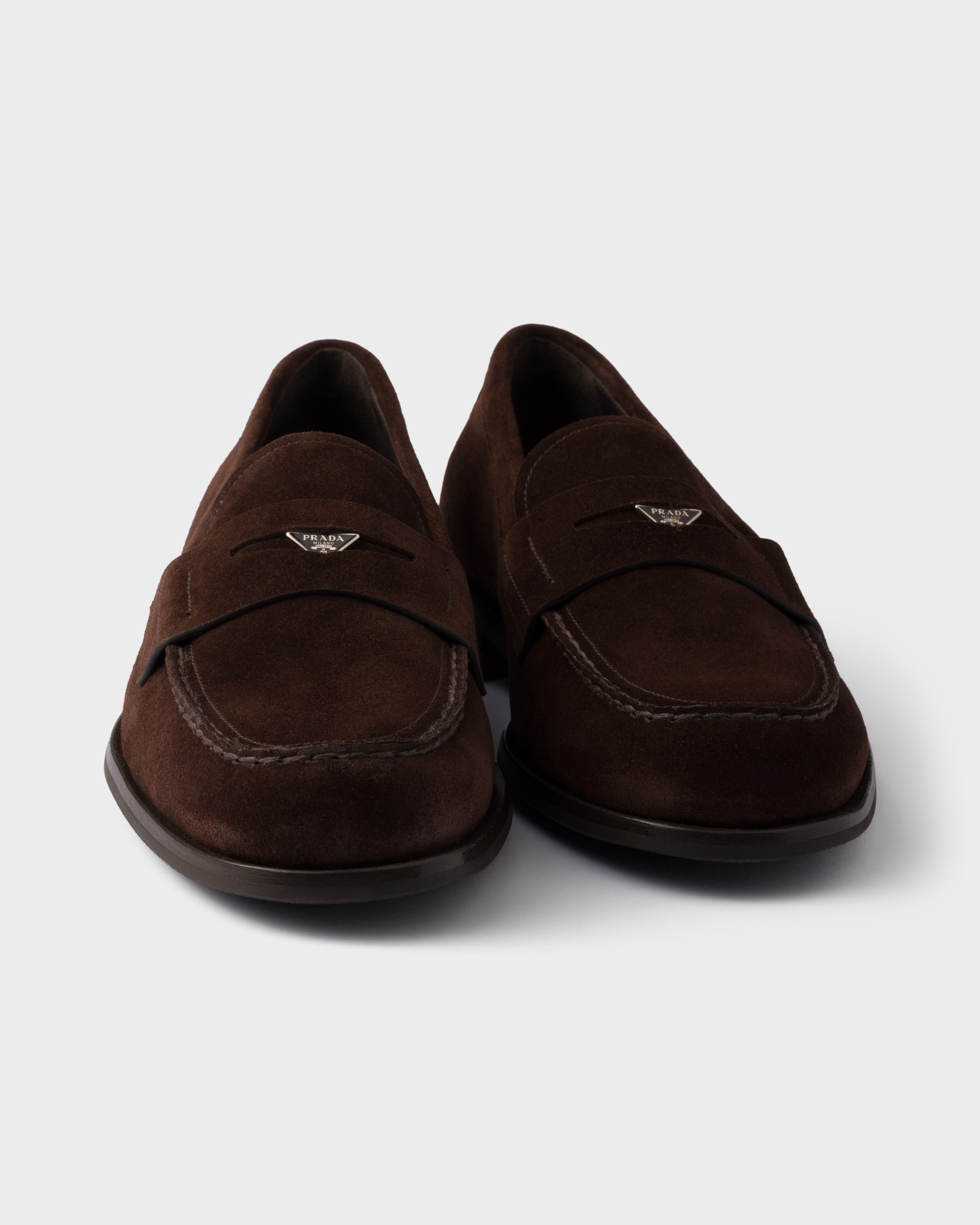 Dark Brown Suede loafers | PRADA