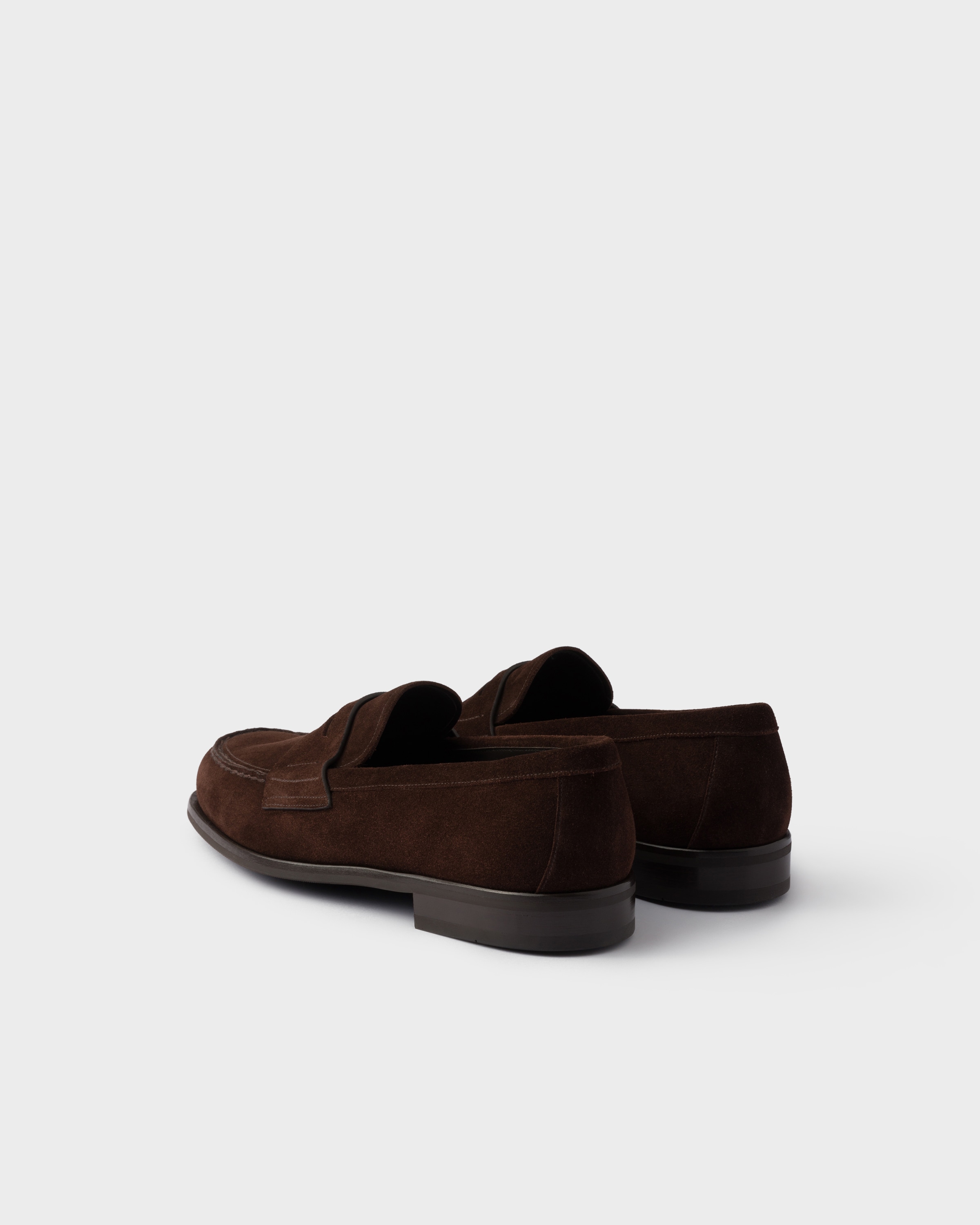 【関税&送料込】Prada Dark Brown Suede Loafers Prada Suede Loafers | Brown | FARFETCH