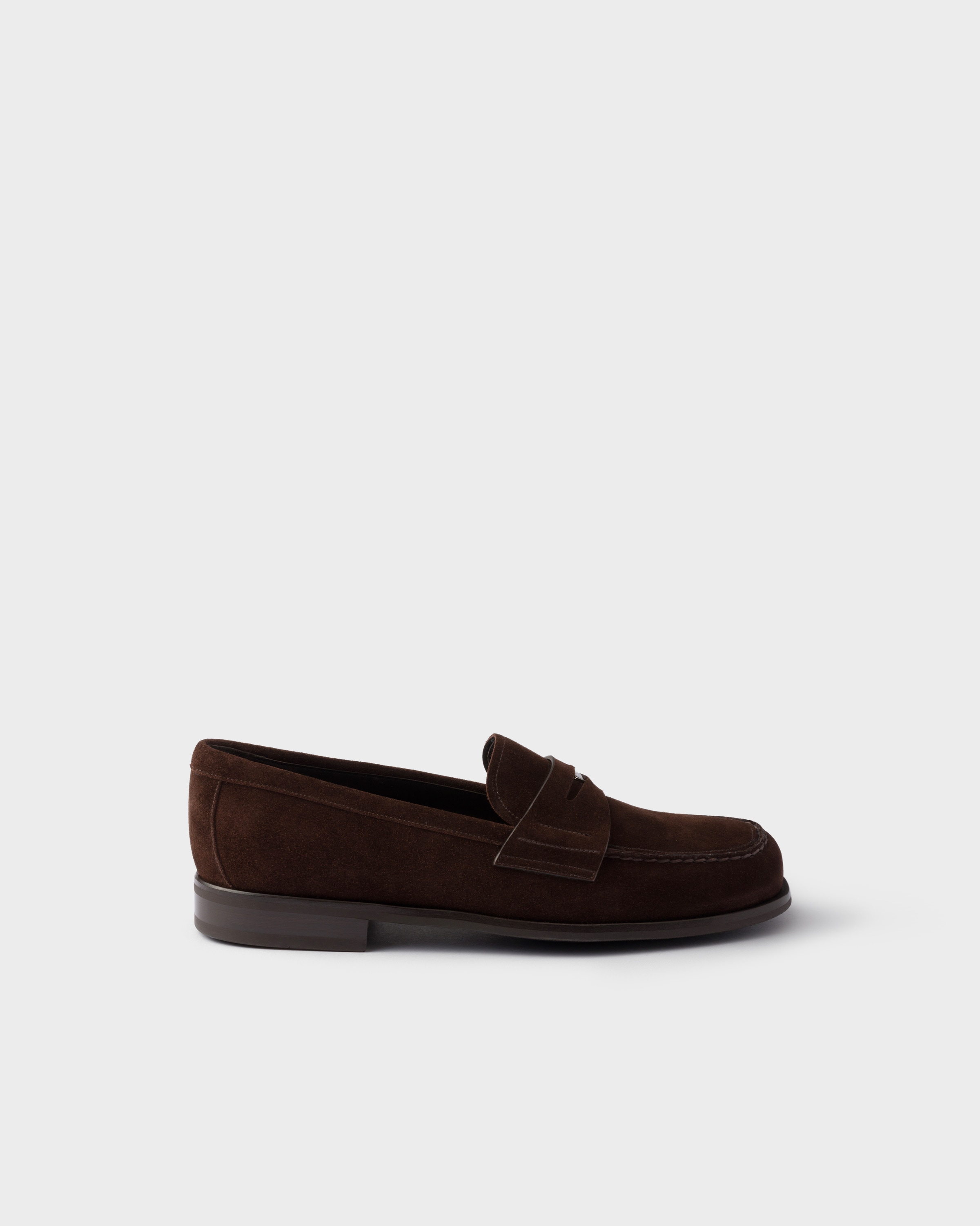 Prada Loafer Aus Wildleder In Brown