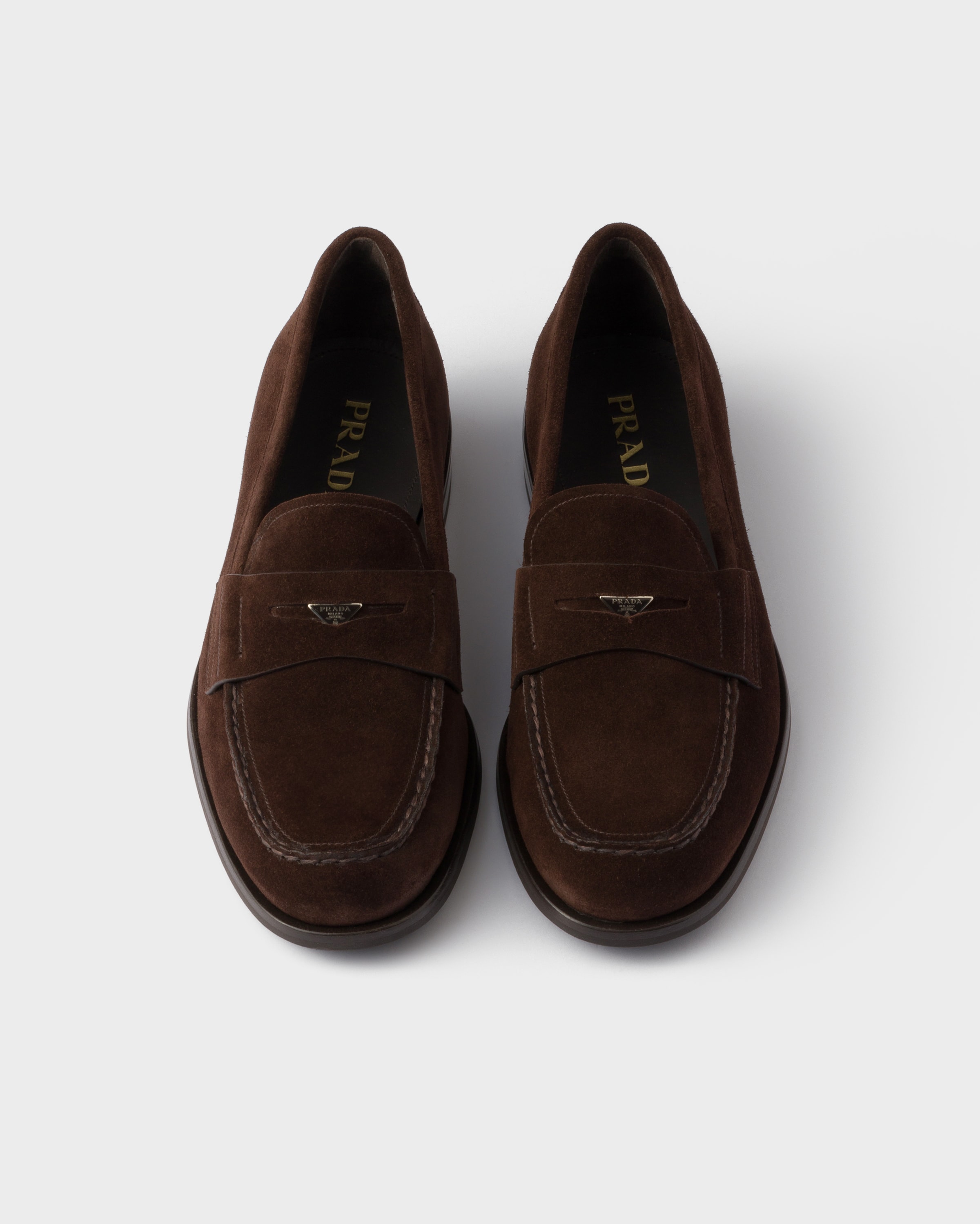 Dark Brown Suede loafers | PRADA