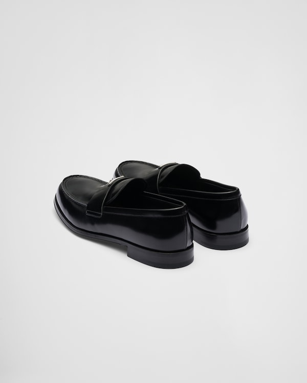 Brushed leather loafers - Black Brushed leather loafers - Black