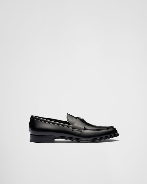 Brushed leather loafers - Black Brushed leather loafers - Black