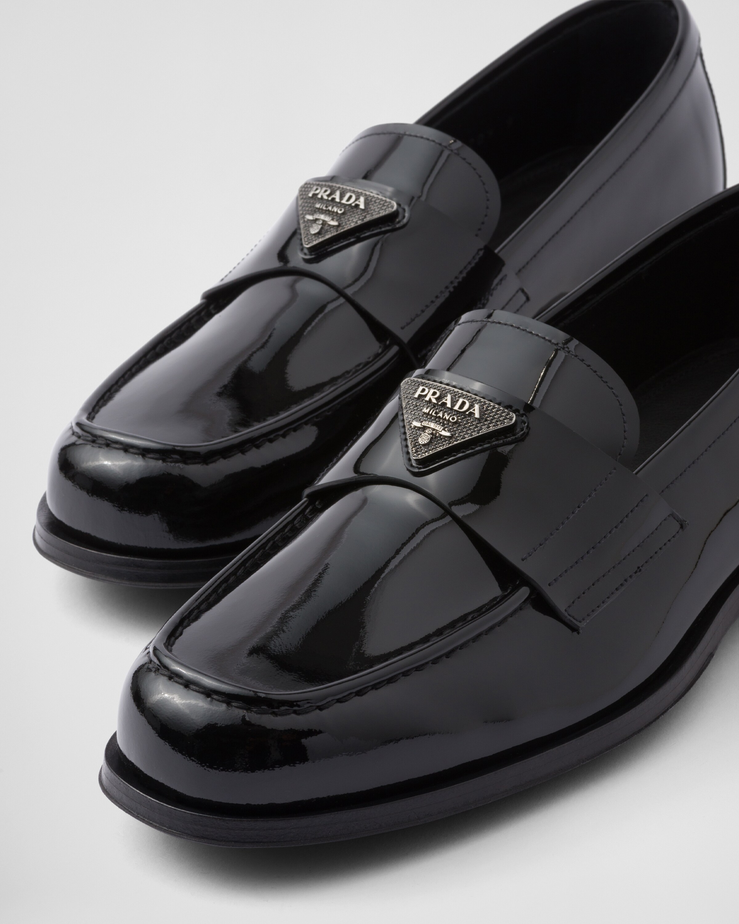 Black Patent Leather Loafers PRADA