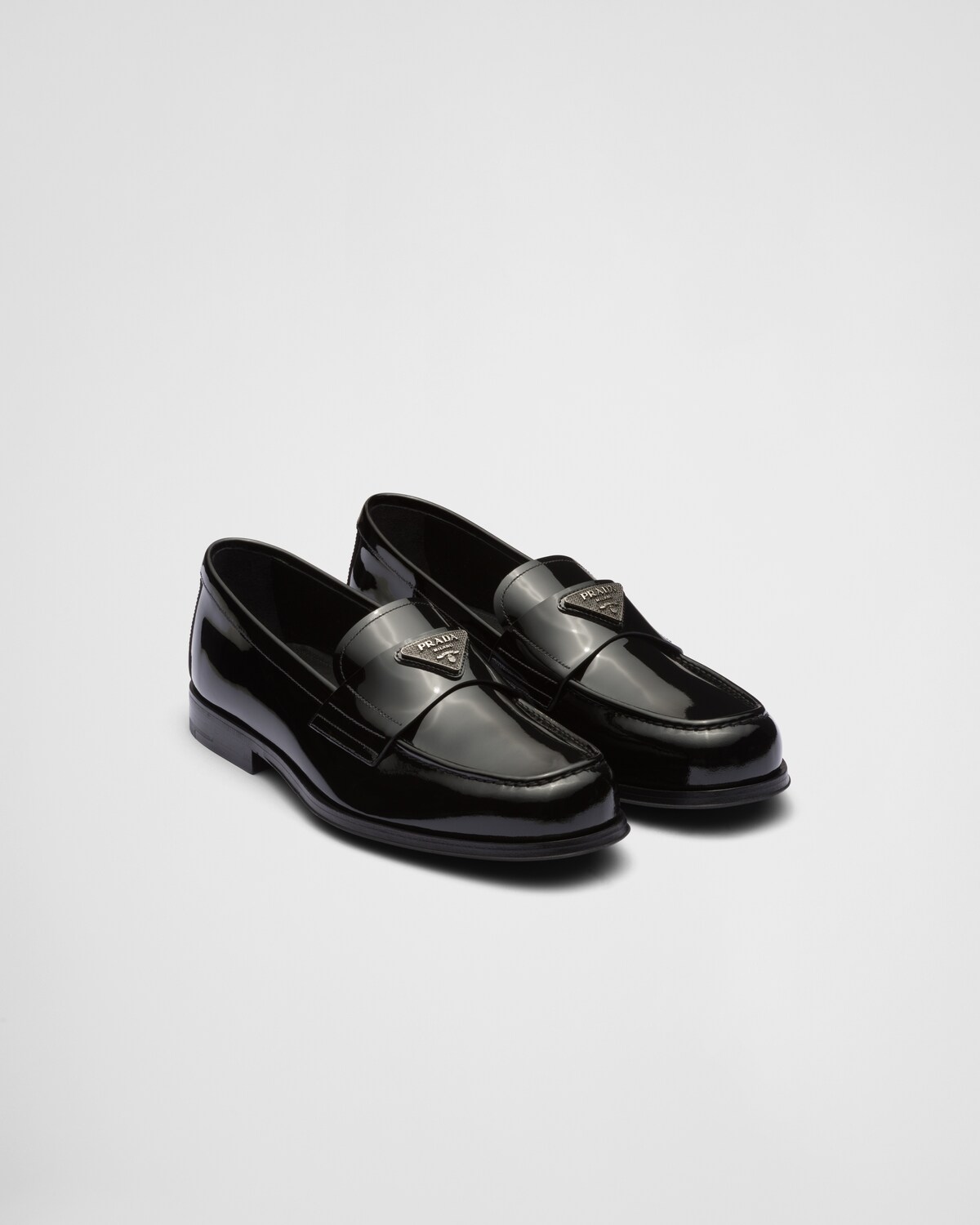 PRADA LOAFER IN BLACK PATENT CALFSKIN