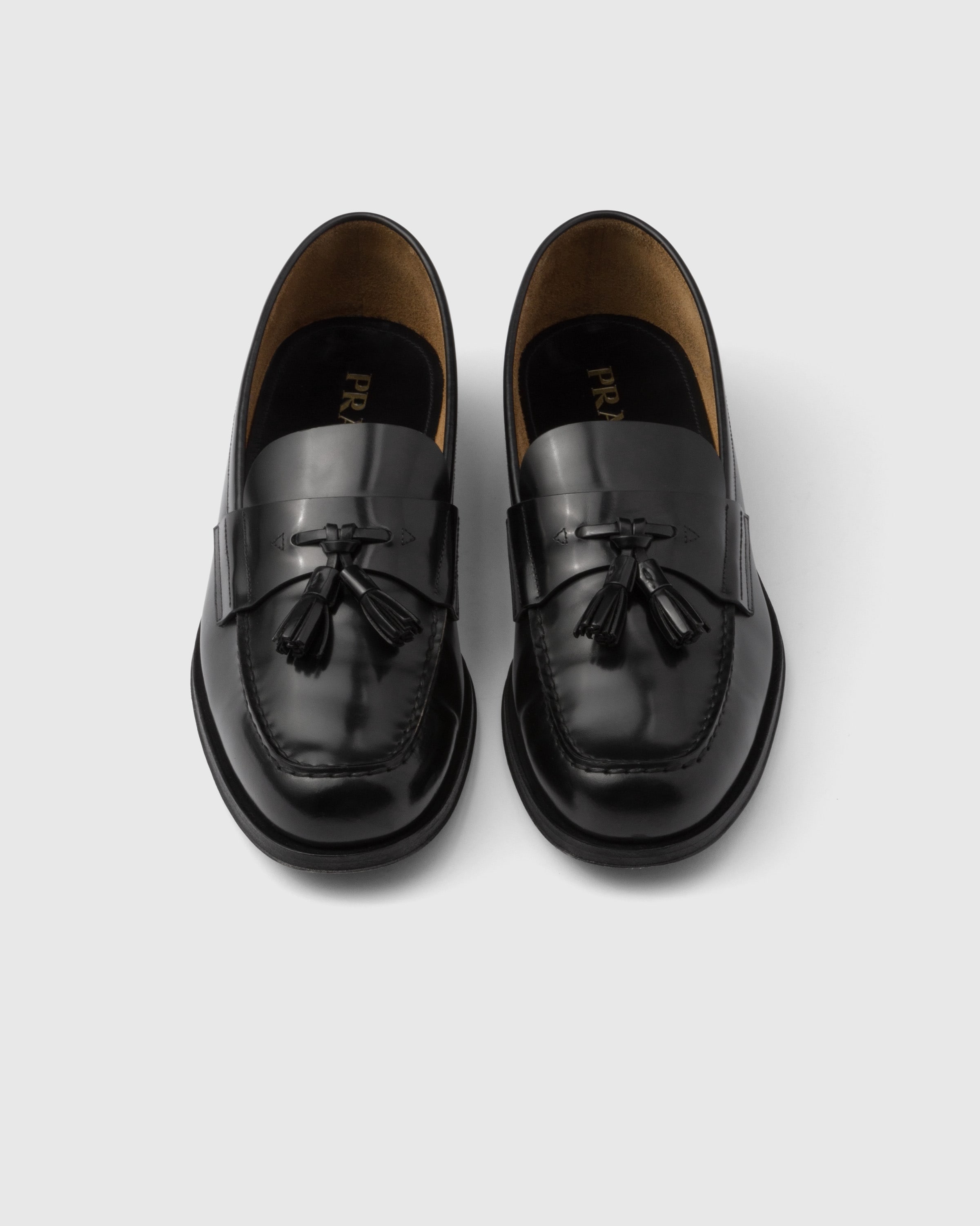 Prada brushed loafers online