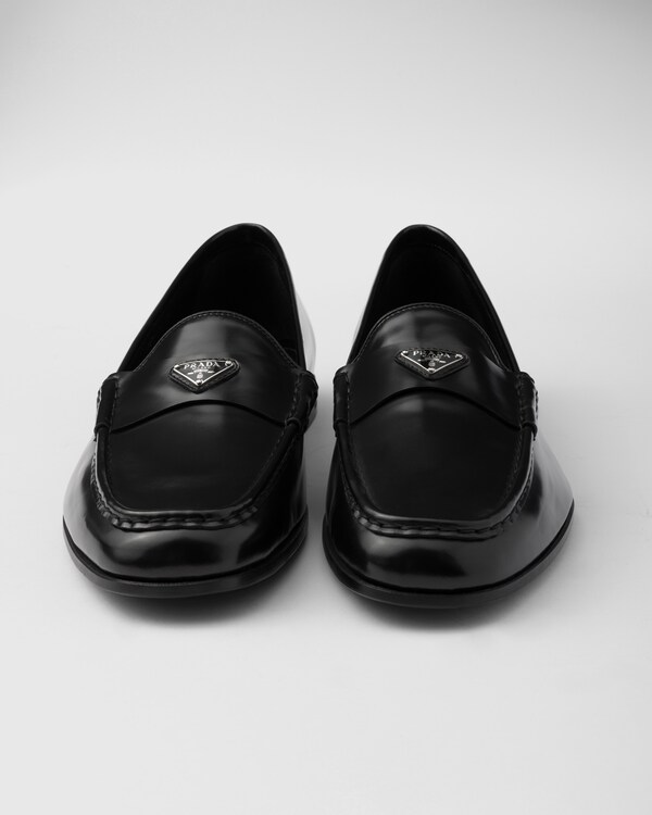 Brushed leather loafers - Black Brushed leather loafers - Black